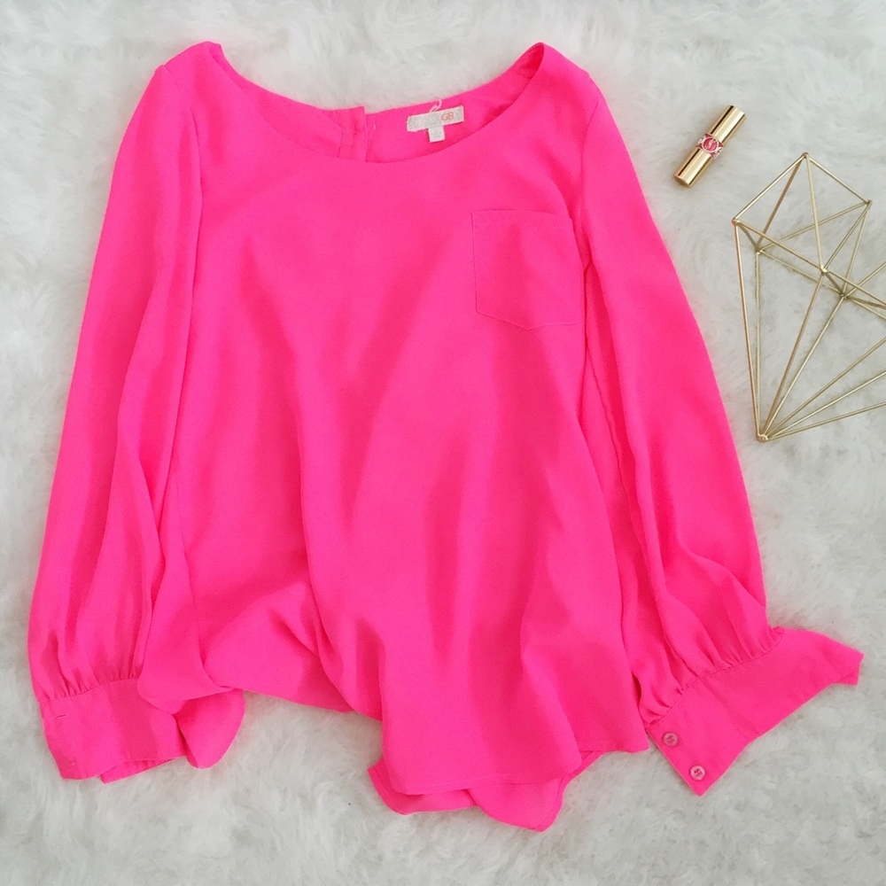 Gianni Bini Neon Pink Top
